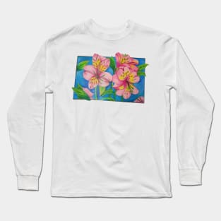 Alstroemeria in a Frame Long Sleeve T-Shirt